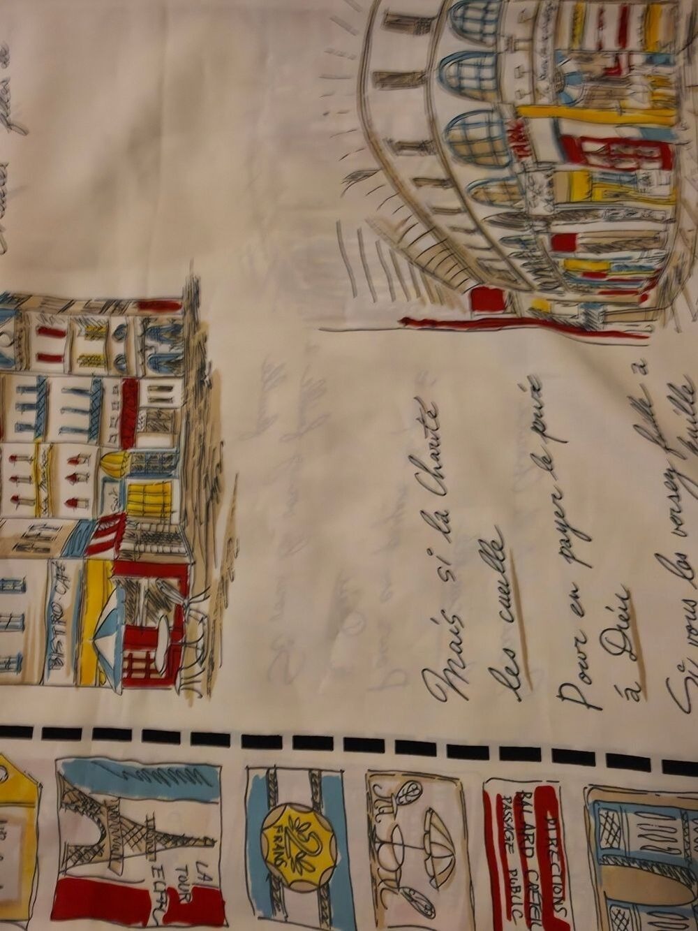 4/$97 Deal! Vintage Parisian Tablecloth Or Fabric